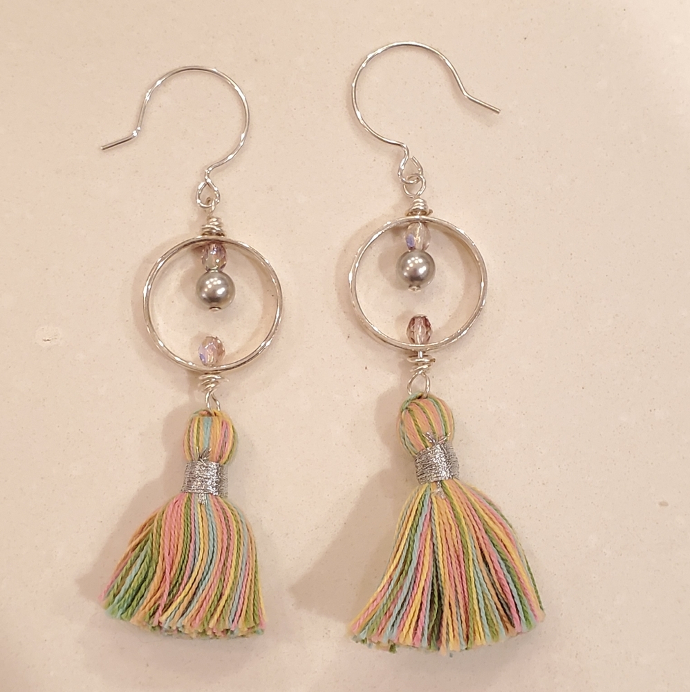 Handmade 🌈 Tassle Drop Earrings
